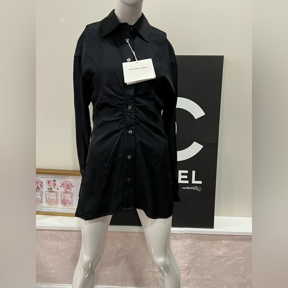 ALEXANDER WANG Alexander Wang Ruched Front Shirt - Picture 1 of 16